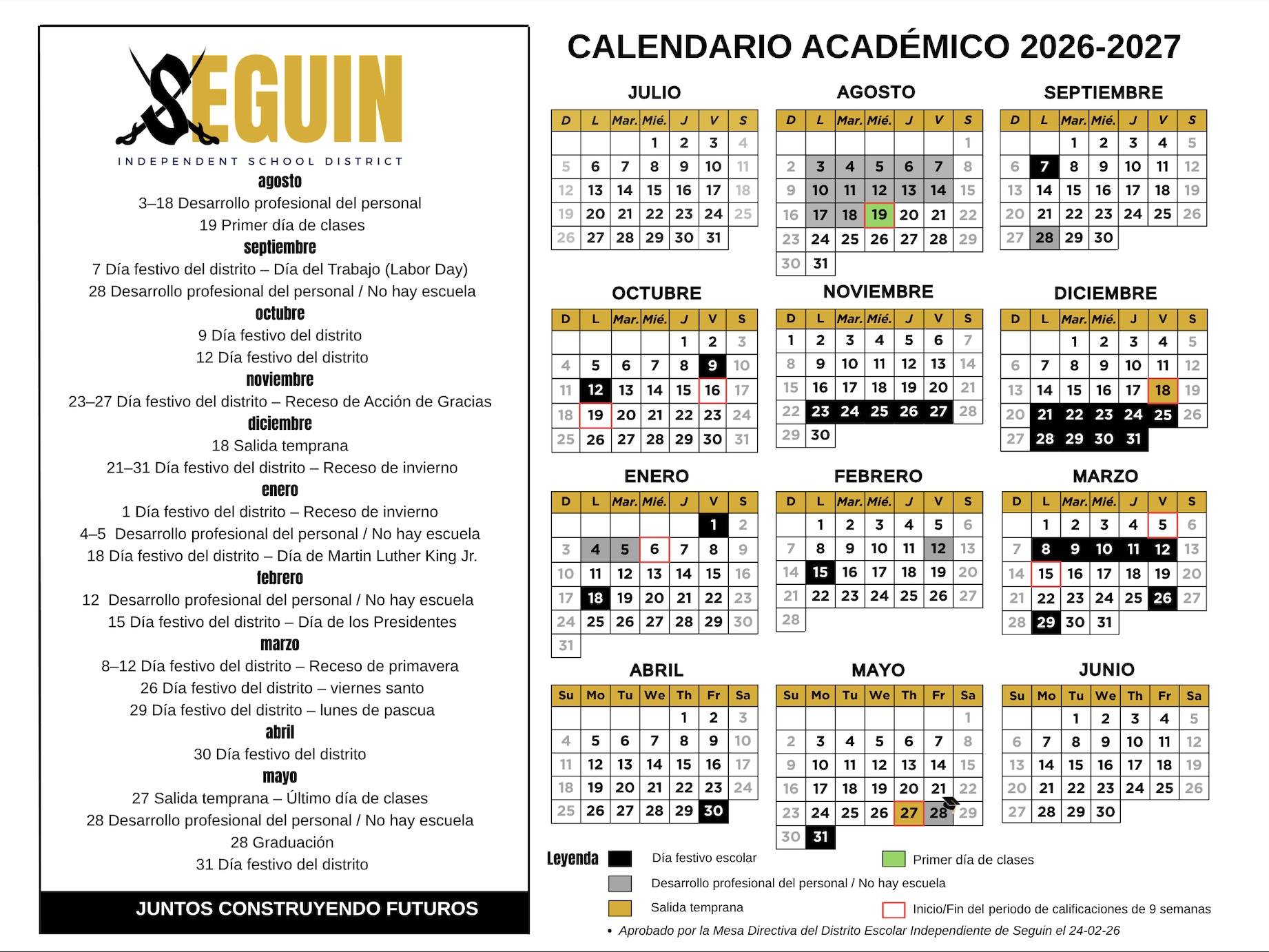 Spanish Calendar